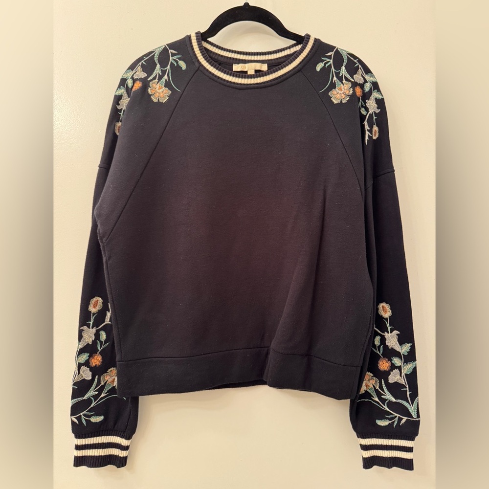 Maje Black Embellished Long Sleeve Hoodie